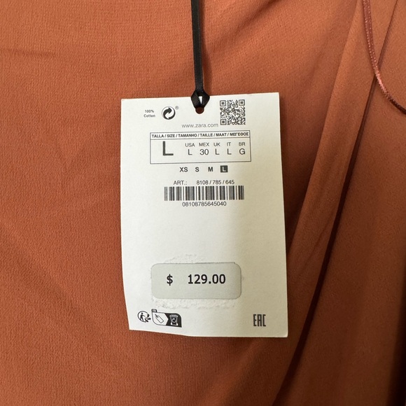 Zara Red One Shoulder Dress - Picture 4 of 5